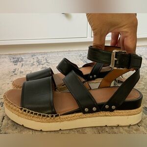 Franco Sarto Black Sandals
